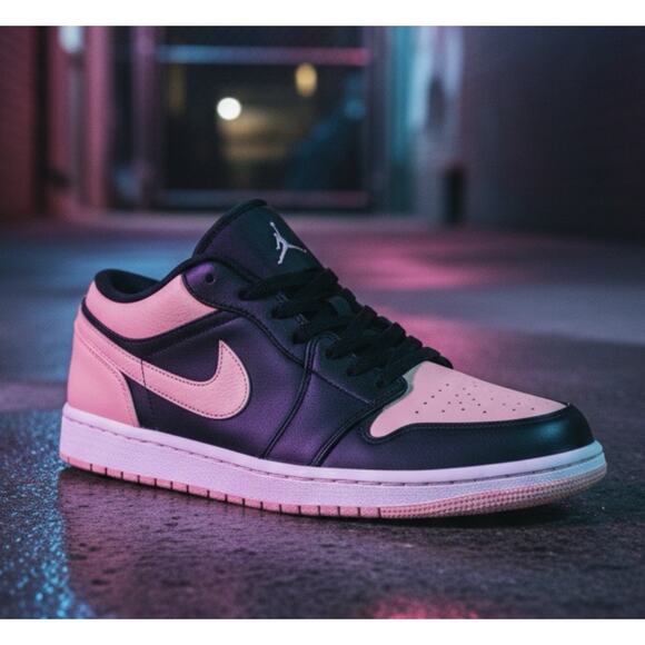 Jordan Other - Nike Air Jordan 1 Low Crimson Tint Black Pink 553558-034 Men Size 10.5 Sneakers